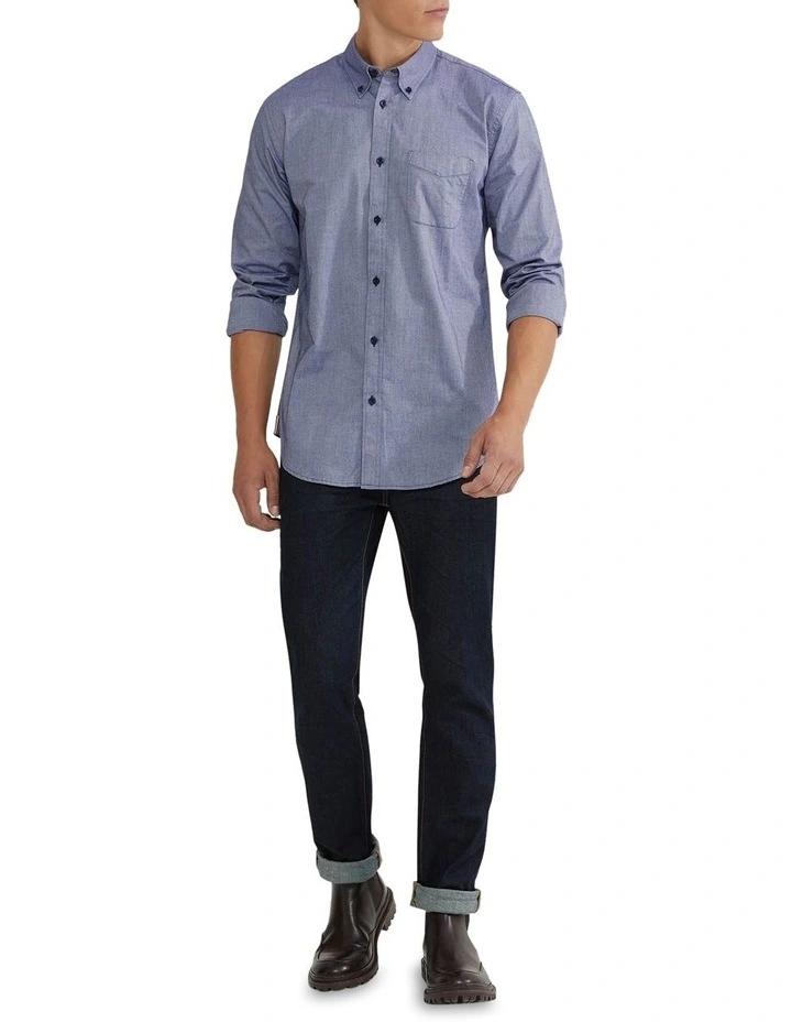 Uxbridge Cotton Shirt in Blue