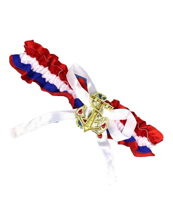 Navy Sailors Garter Thigh Band Costume in Multi