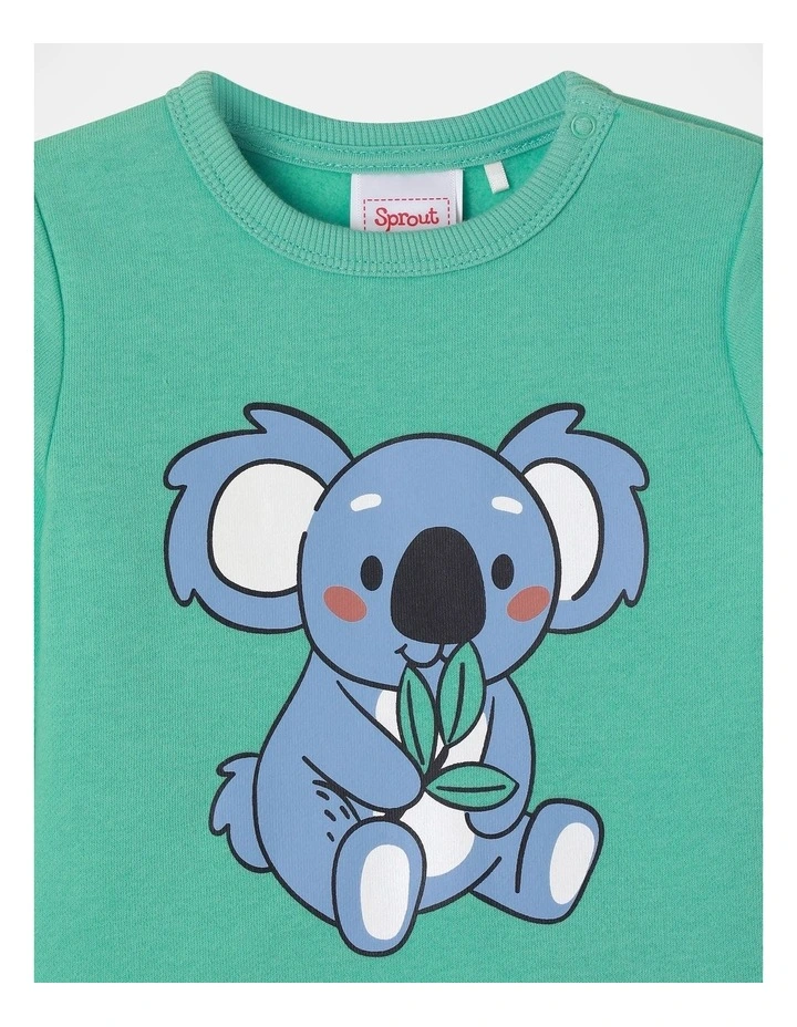 Essential Koala Sweat Top in Pea