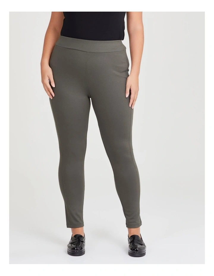 Tall Ponte Fundamental Pant in Olive
