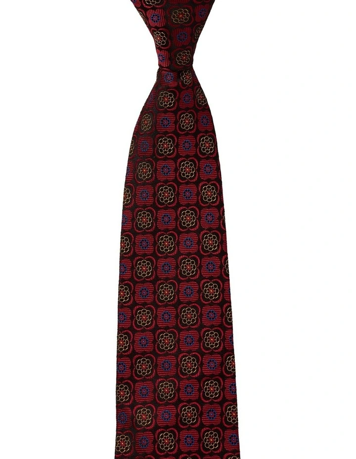 Foulard Silk Tie in Red