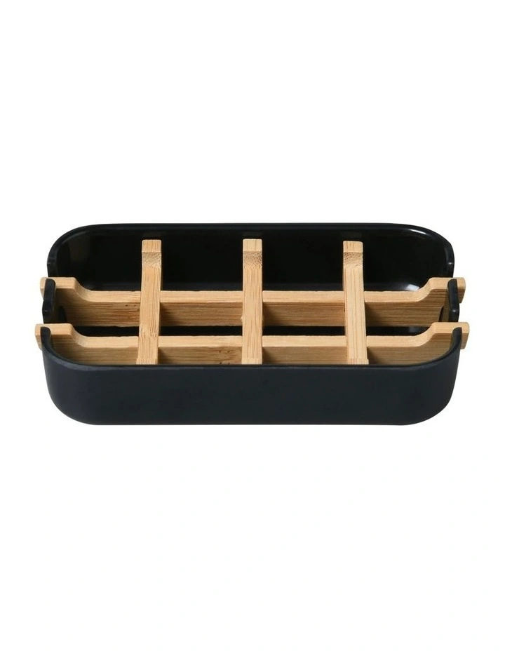 Takae Bamboo Soap Dish in Black