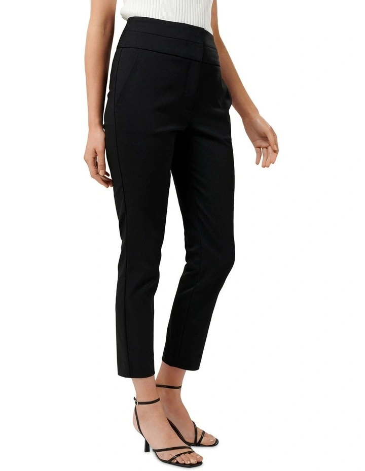 Georgia High Waist Cropped Pants in Black