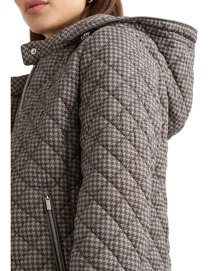 Victoria Dogtooth Jacket in Black