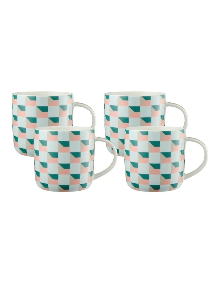 Syracuse Mug 480ml Set of 4 Gift Boxed in Green