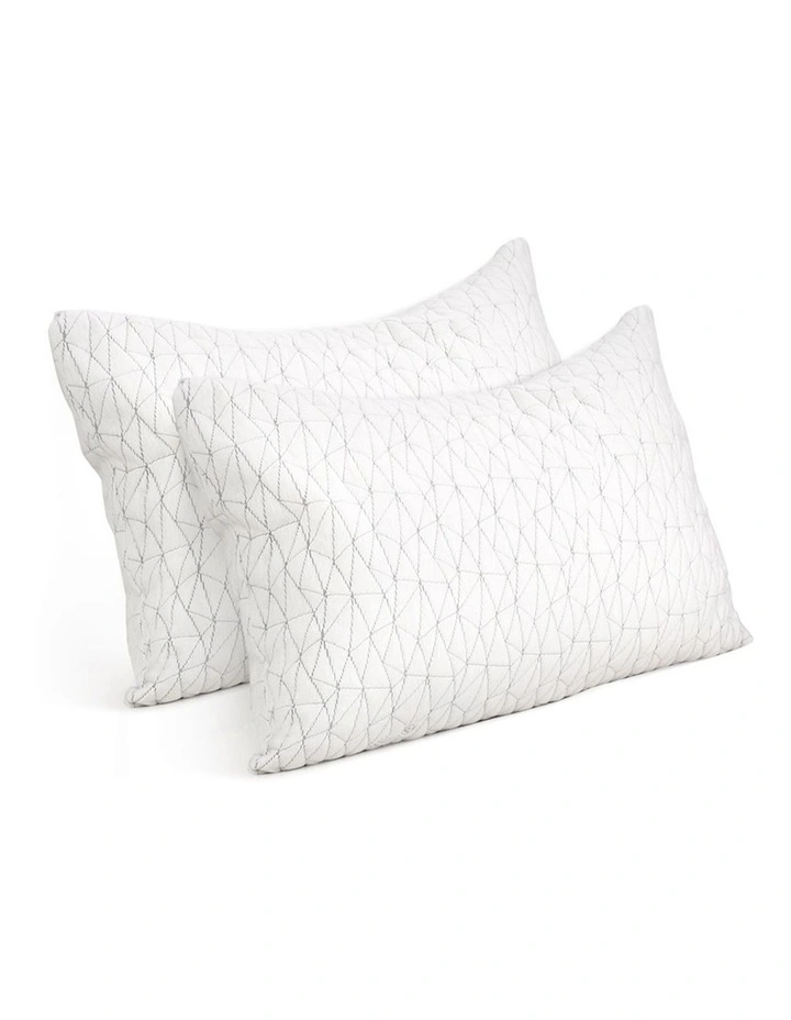 Set of 2 Rayon King Memory Foam Pillow