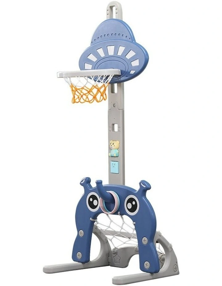 Kids 5-in-1 Height Adjustable Basketball Hoop Set Stand