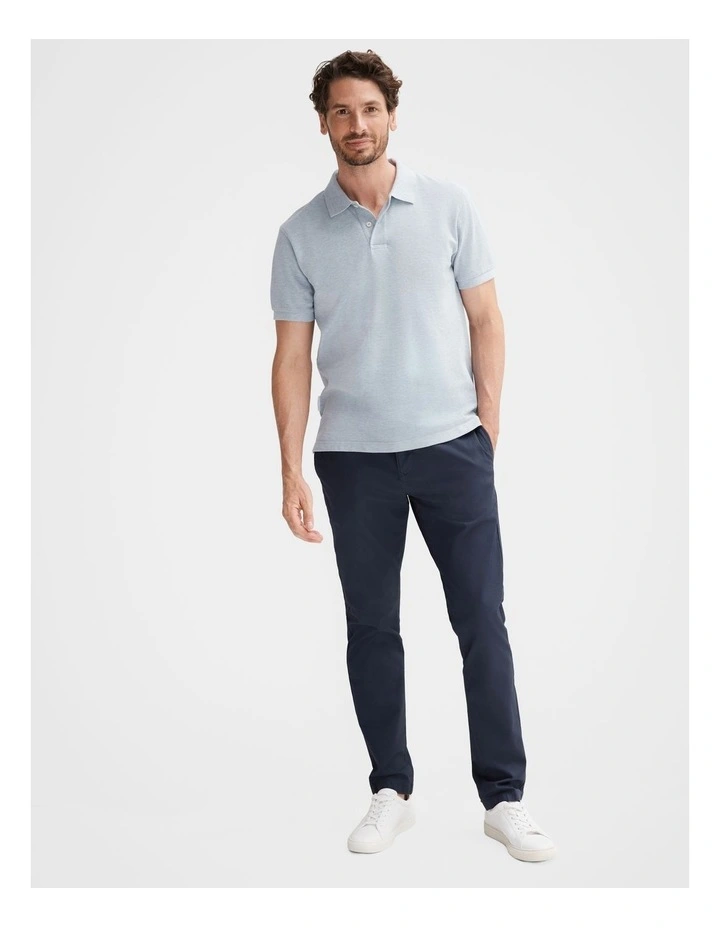 Classic Marle Polo in Washed Blue