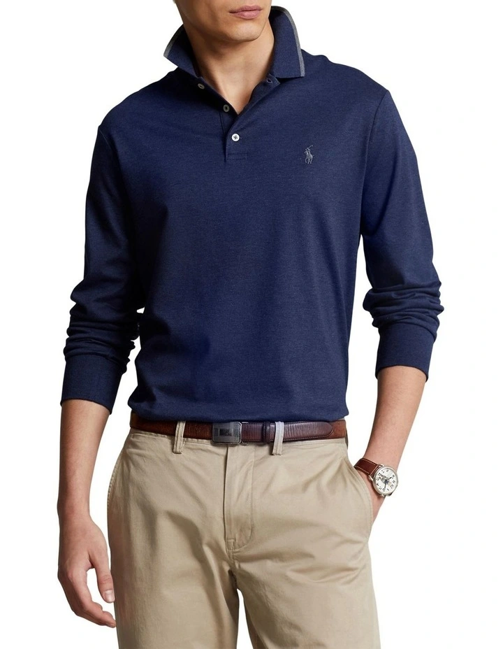 Custom Slim Fit Soft Cotton Polo Shirt in Blue