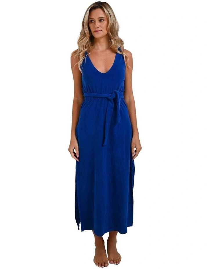 Organic Cotton Long Dress in Blue