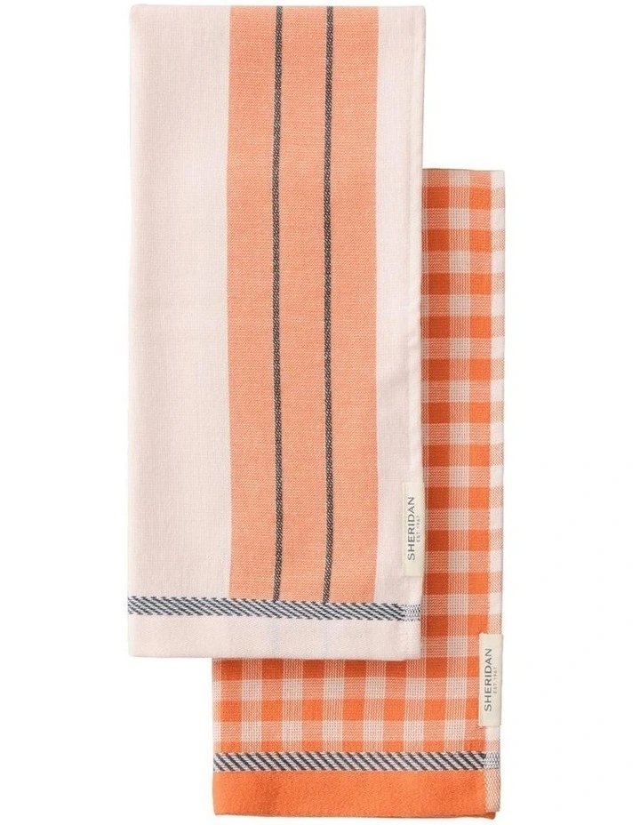 Este Tea Towel 2 Pack in Terracotta
