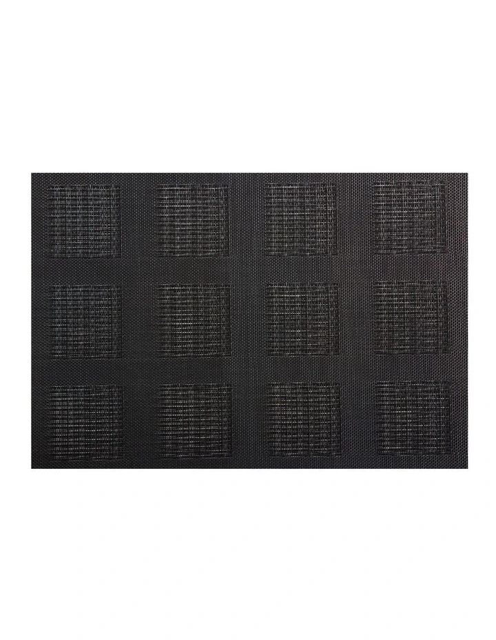 Squares Placemat 45x30cm in Black