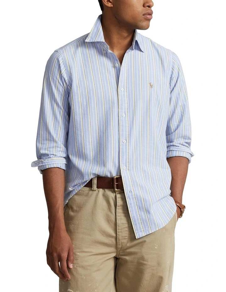 Classic Fit Striped Oxford Shirt in Multi