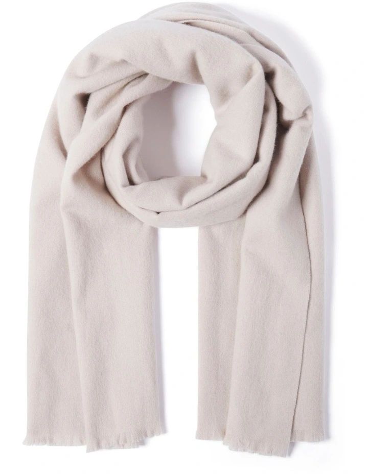 Aurora Premium Wool Scarf in Cream