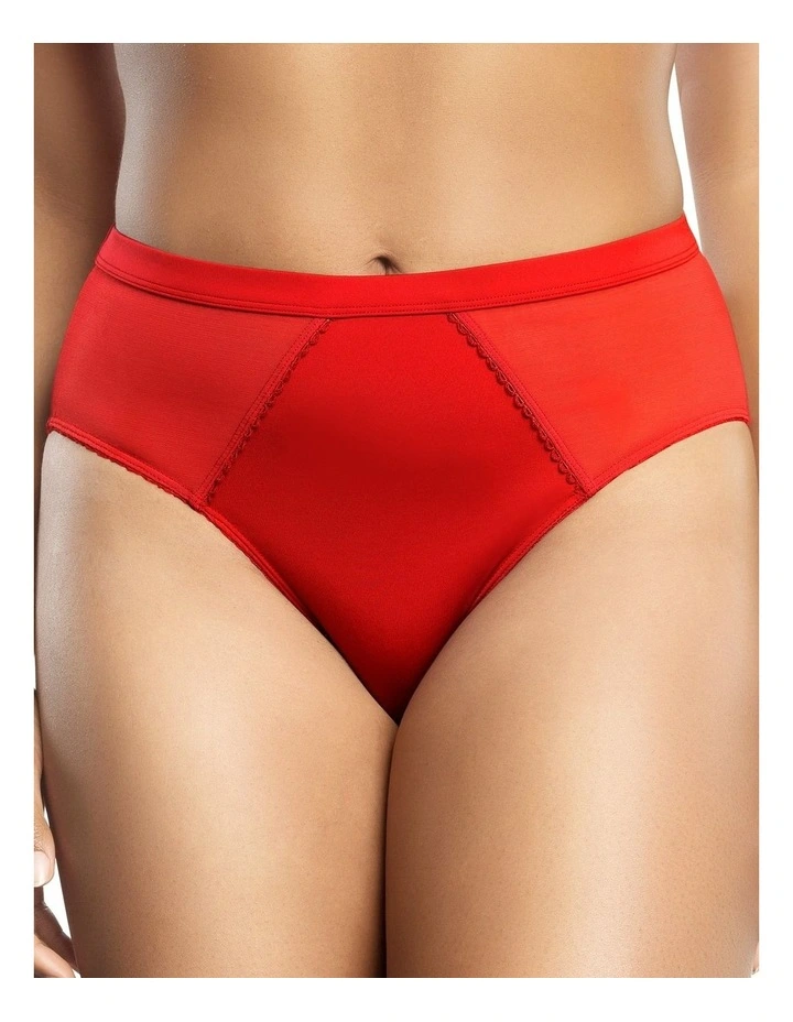 Micro Dressy French Cut High Waist Brief in Racing Red