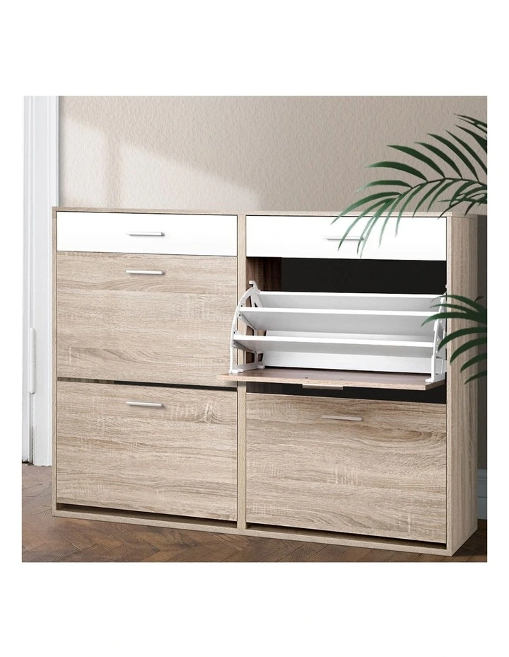 Wooden Shelf Shoes Storage Rack 36 Pairs Organiserin White