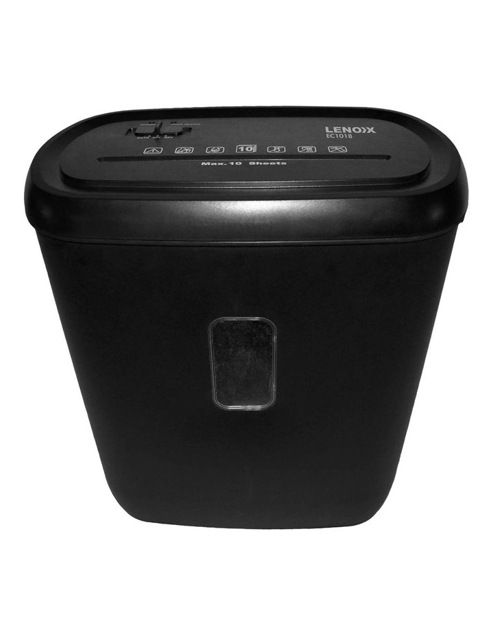10 Sheet Cross Cut Paper Shredder Machine 21L Capacity in Black