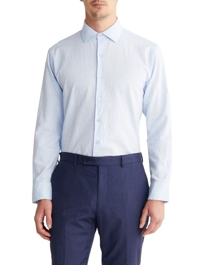Slim Long Sleeves Shirt in Sky