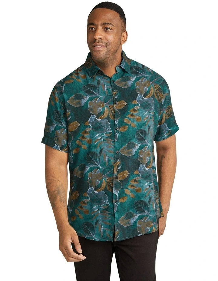 Darcy Print Shirt in Teal
