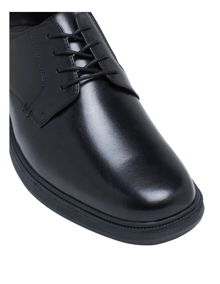 Legend Black Lace Up Shoe in Black