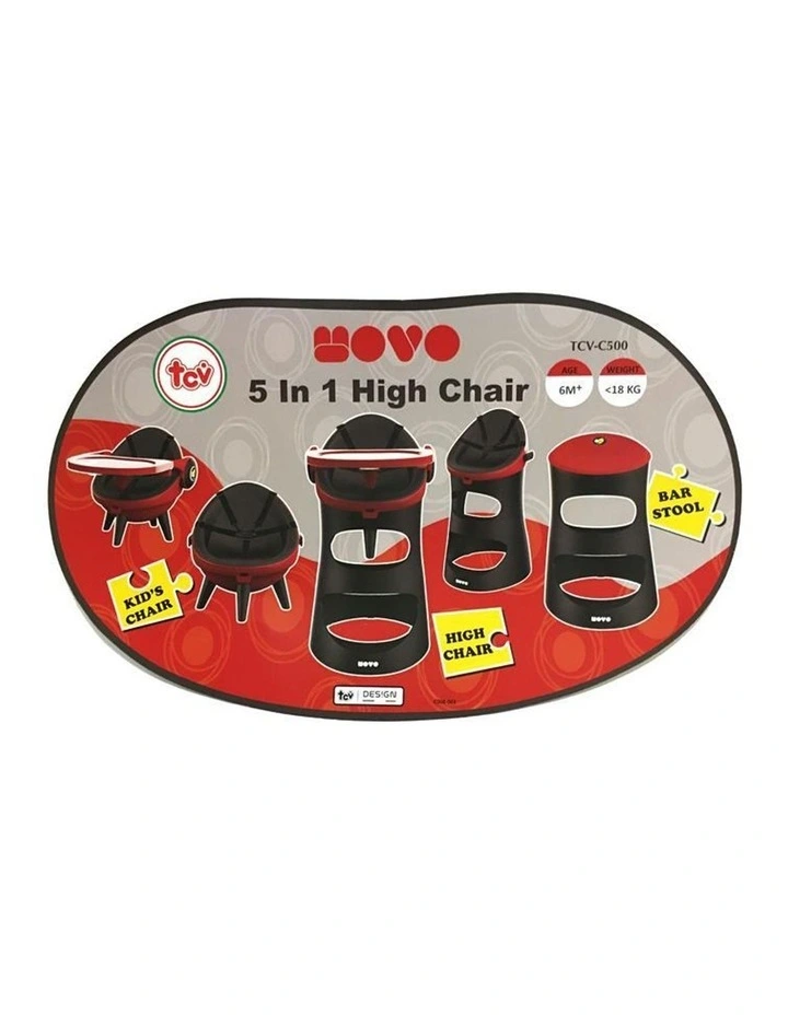 5 In 1 High Chair Grey