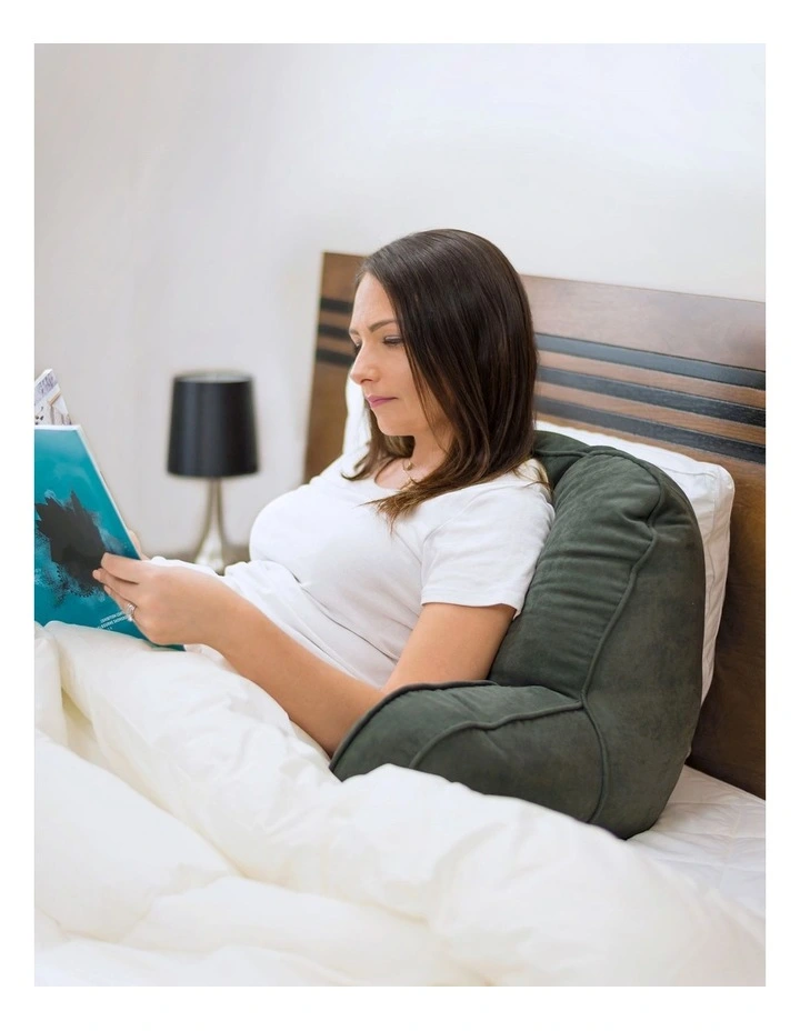 Backrest Faux Fur Pillow in Brown/White