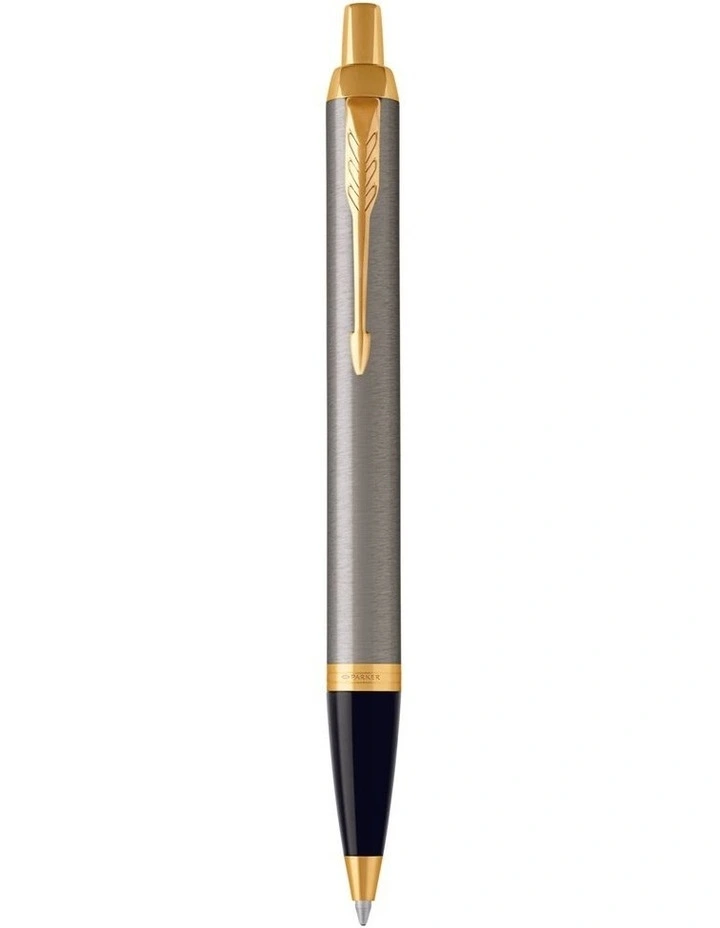IM Ballpoint Pen Brushed Metal Gold Trim