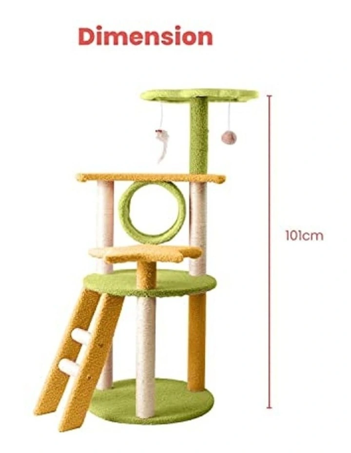Galaxy Condo Pet Tree 101cm in Yellow Green