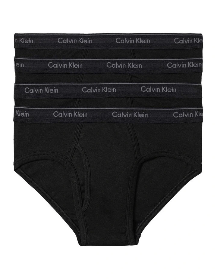 Cotton Classics Brief 4 Pack in Black