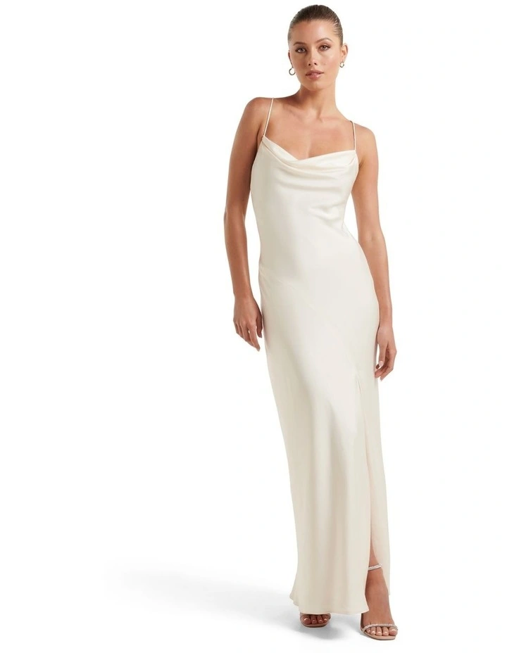 Blair Back Detail Maxi Dress in White