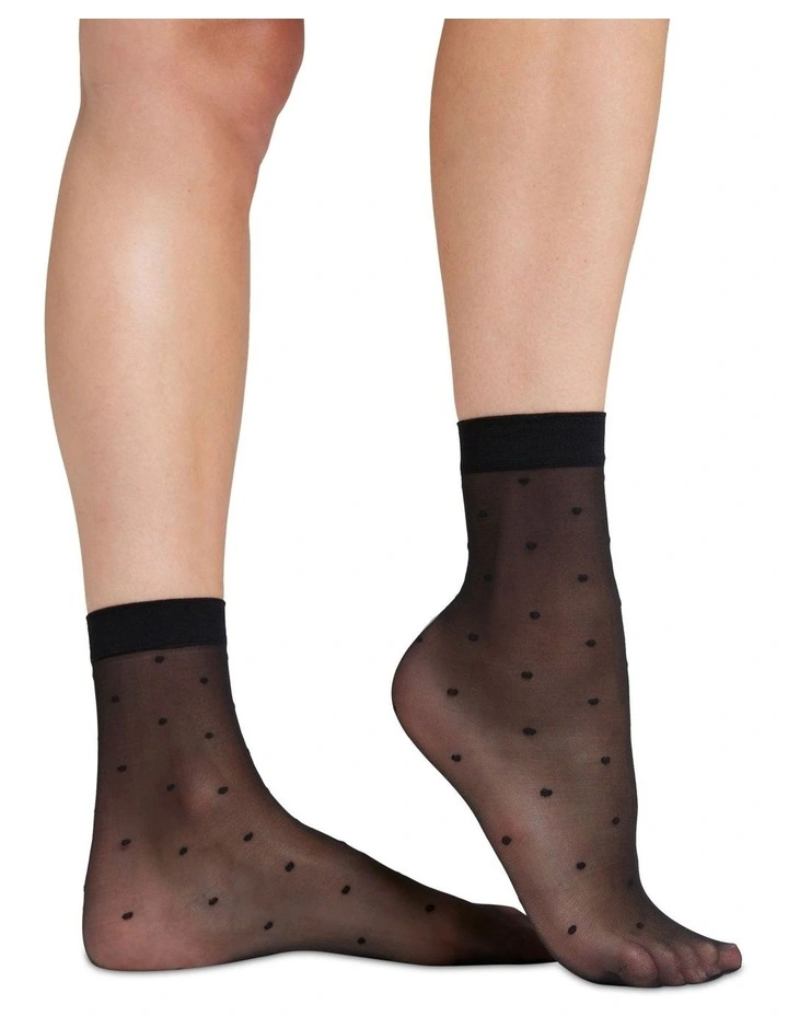 Spacious Spot Anklet in Black