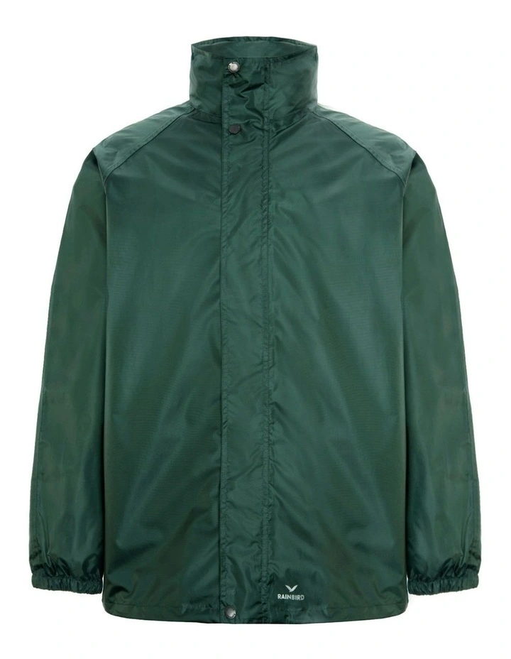Stowaway Waterproof Rain Jacket in Forest