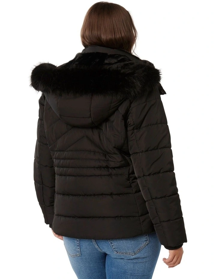 Mimi Short Puffer Jacket in Black