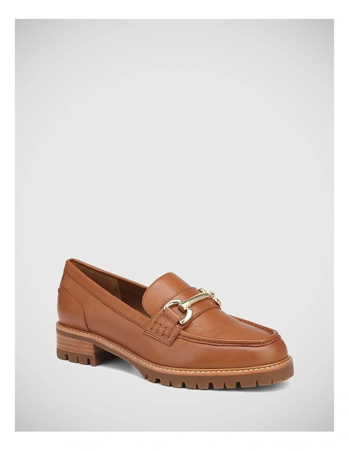 Emmie Leather Loafer in Dark Cognac