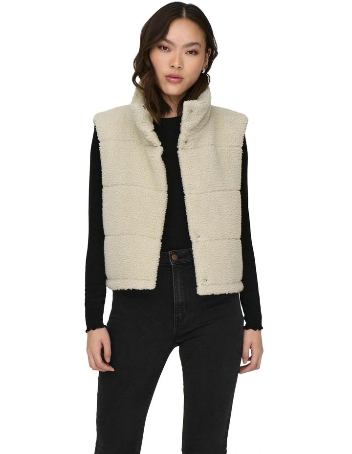 Sandra Teddy Waistcoat in Stone