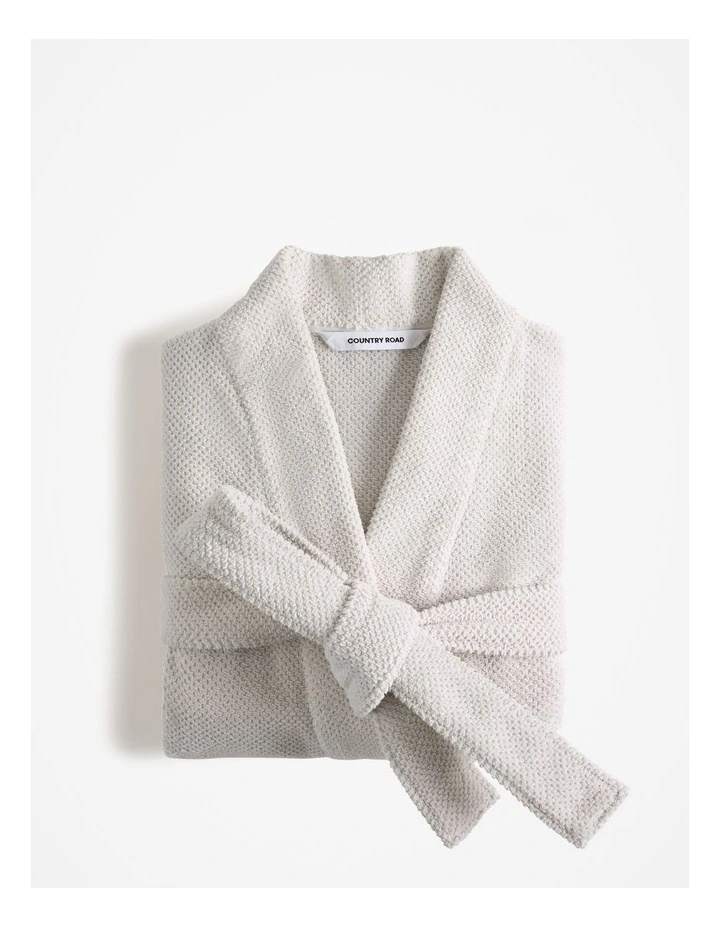 Calo Australian Cotton Bath Robe in Pale Grey