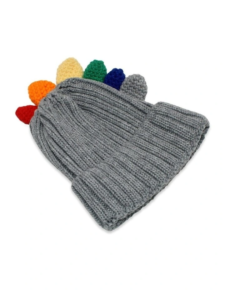 Dino Mini Beanie in Grey
