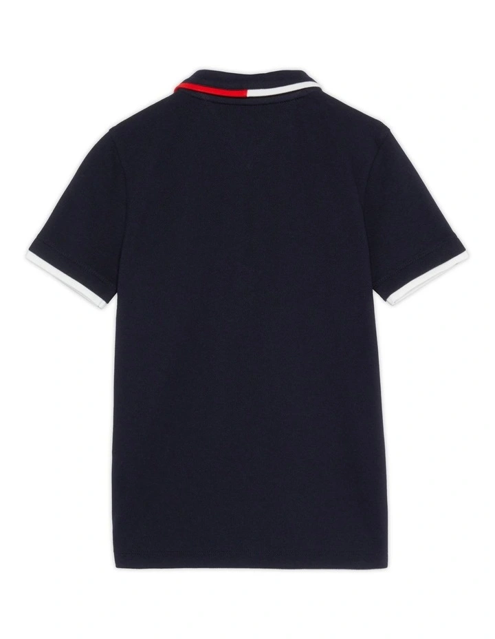 Boys 8-16 Tipped Collar Regular Fit Polo in Blue