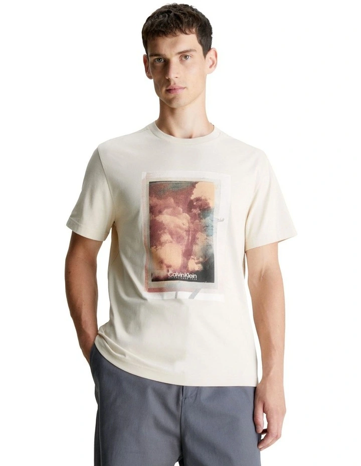 Photo Print T-shirt in Grey
