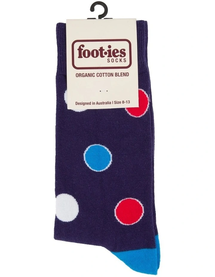 Super Spot Organic Cotton Socks in Blue