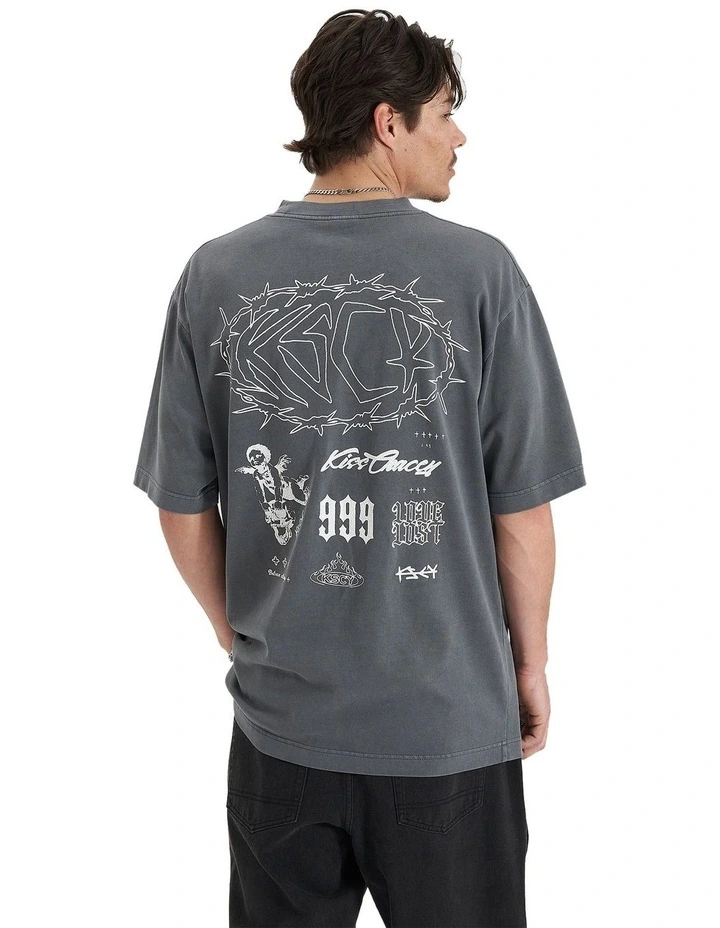 Adrift Oversized Tee in Pigment Charcoal