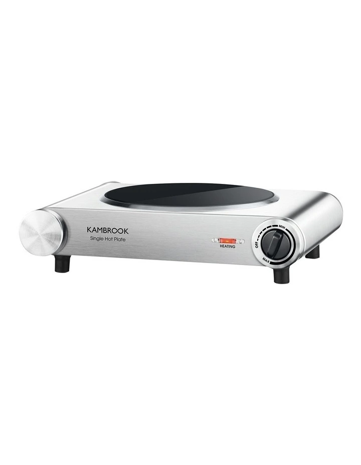 Brushed Stainless Steel Single Electric Hotplate KHP110BSS