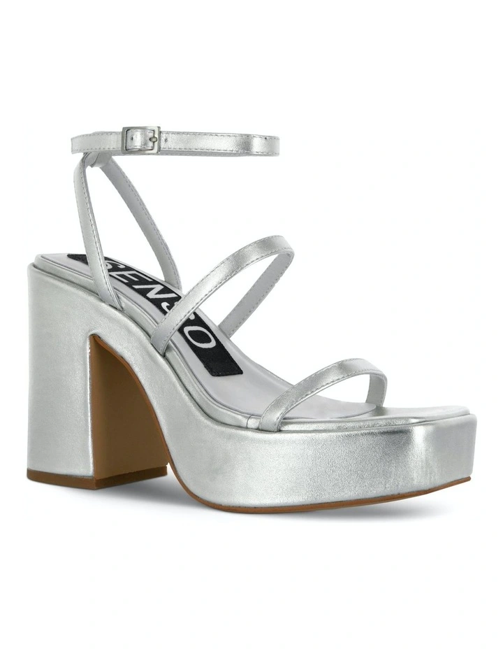 Yasmin I Platform Sandals in Steel