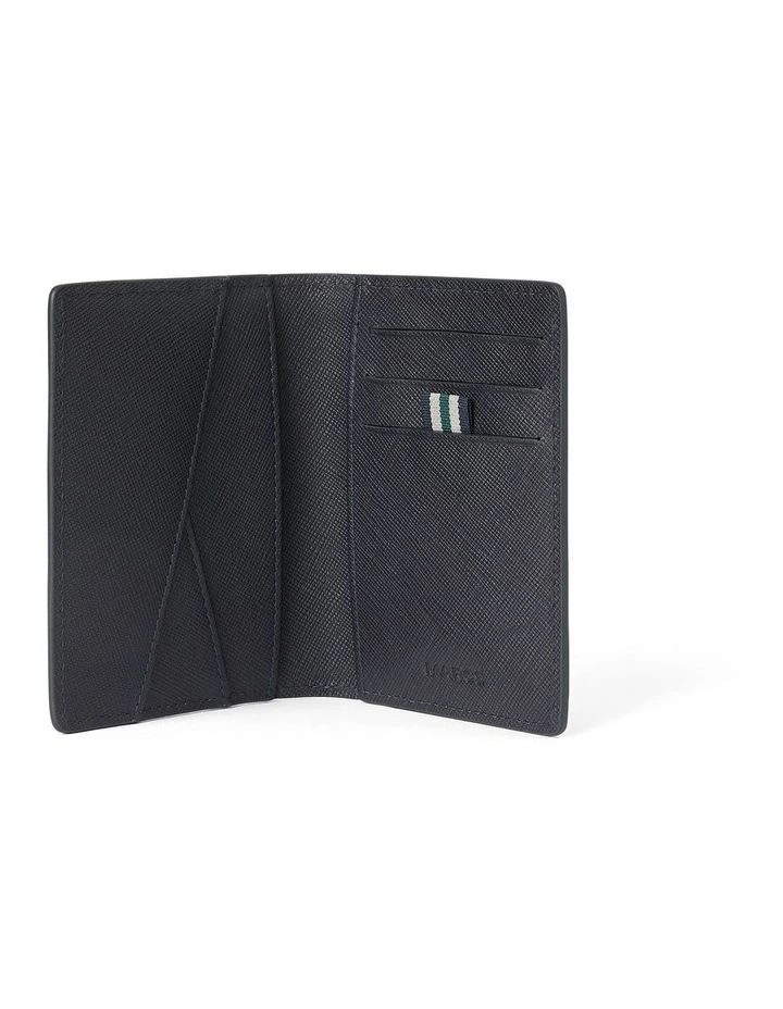 Hudson Leather Wallet in Navy