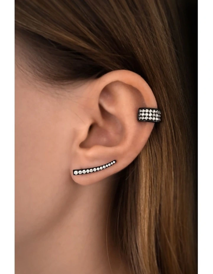 Destiny Ear Cuff in Black/White