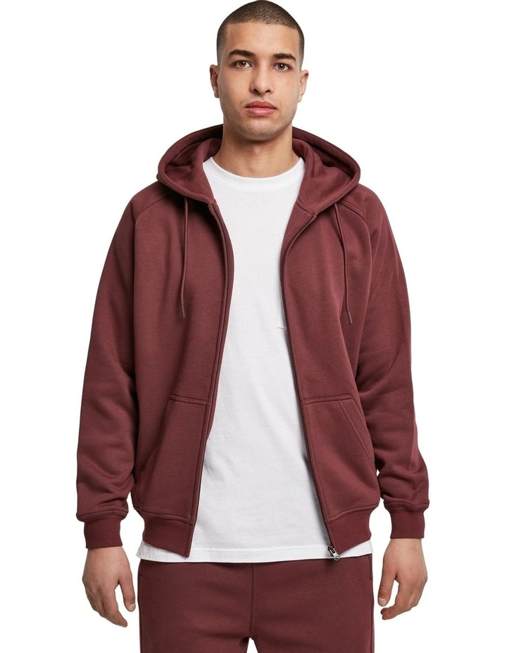 Heavyweight Zip Hoody in Cherry