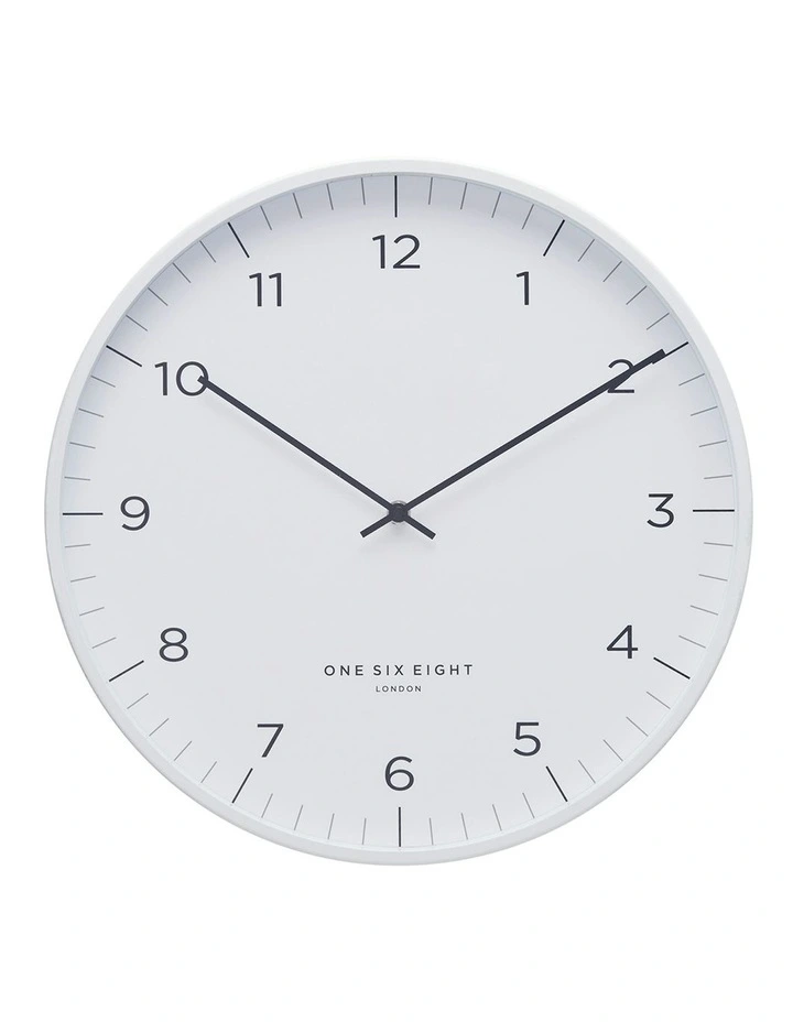 Henry Silent Wall Clock 40cm in White