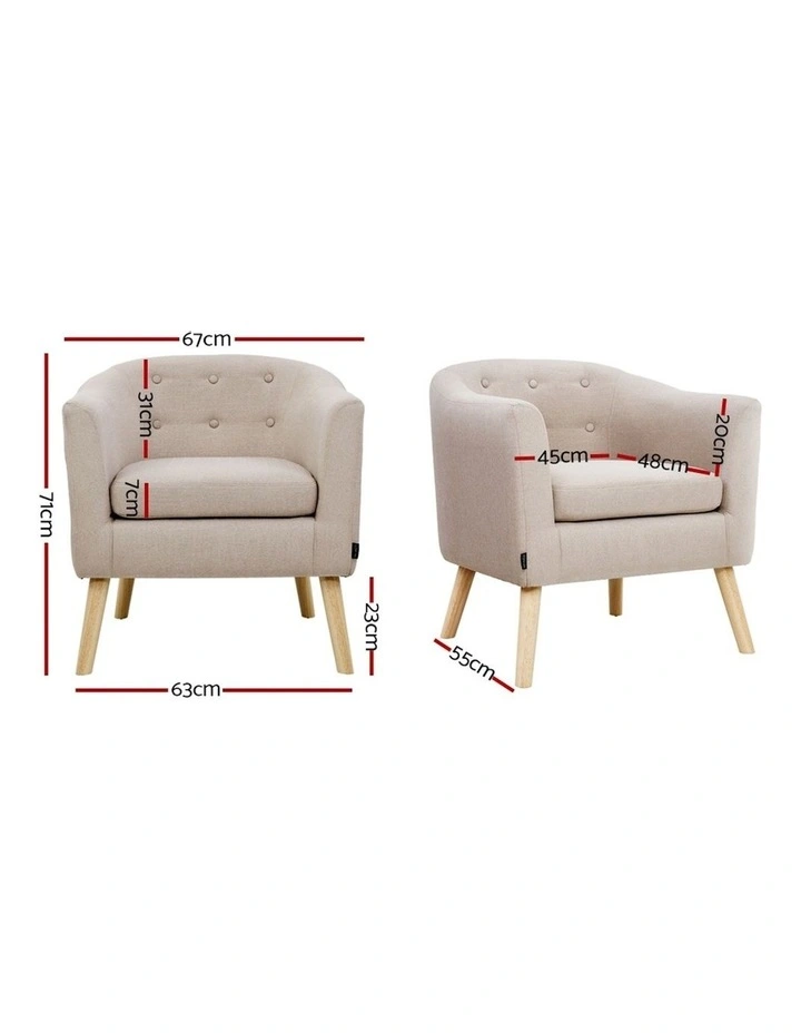 Adora Armchair in Beige