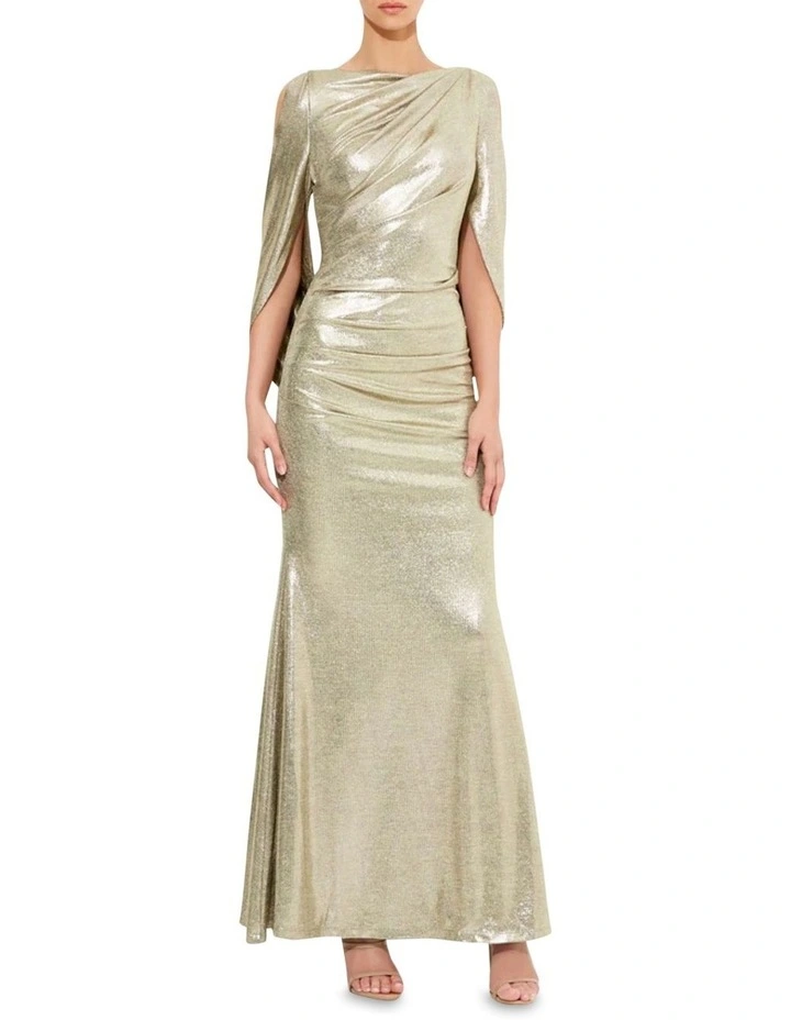 Lana Metallic Gown in Gold