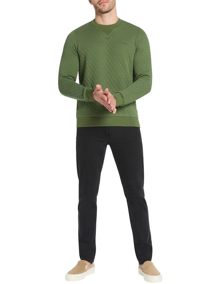 Dane Quilted Sweat in Green